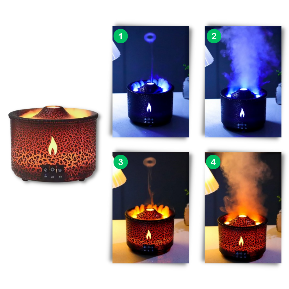 Relaxing volcano humidifier