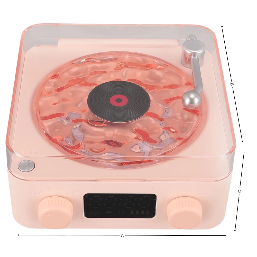 Retro-Style Waves Vinyl Player