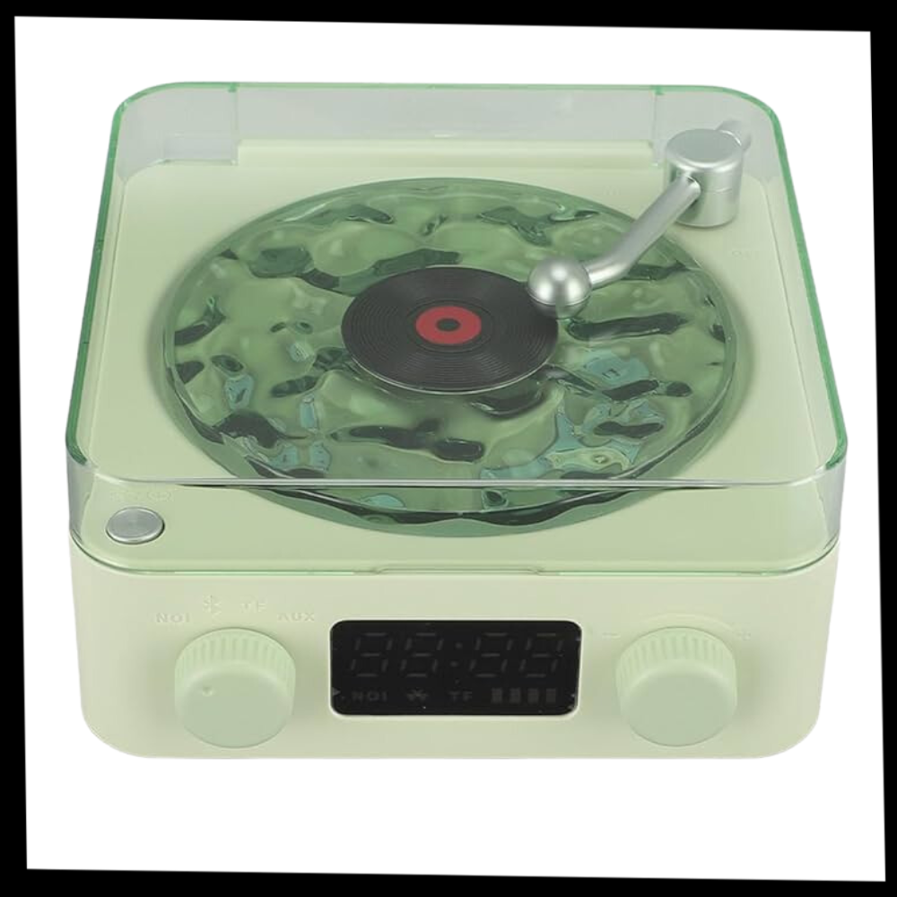 Retro-Style Waves Vinyl Player