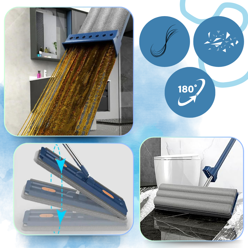 Self-wringing Flat Mop With Bucket