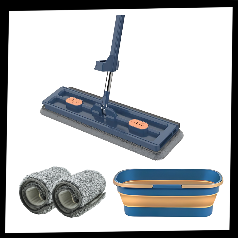 Self-wringing Flat Mop With Bucket