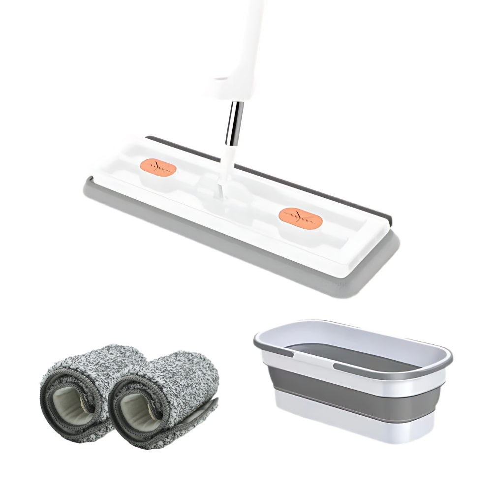 Self-wringing Flat Mop With Bucket