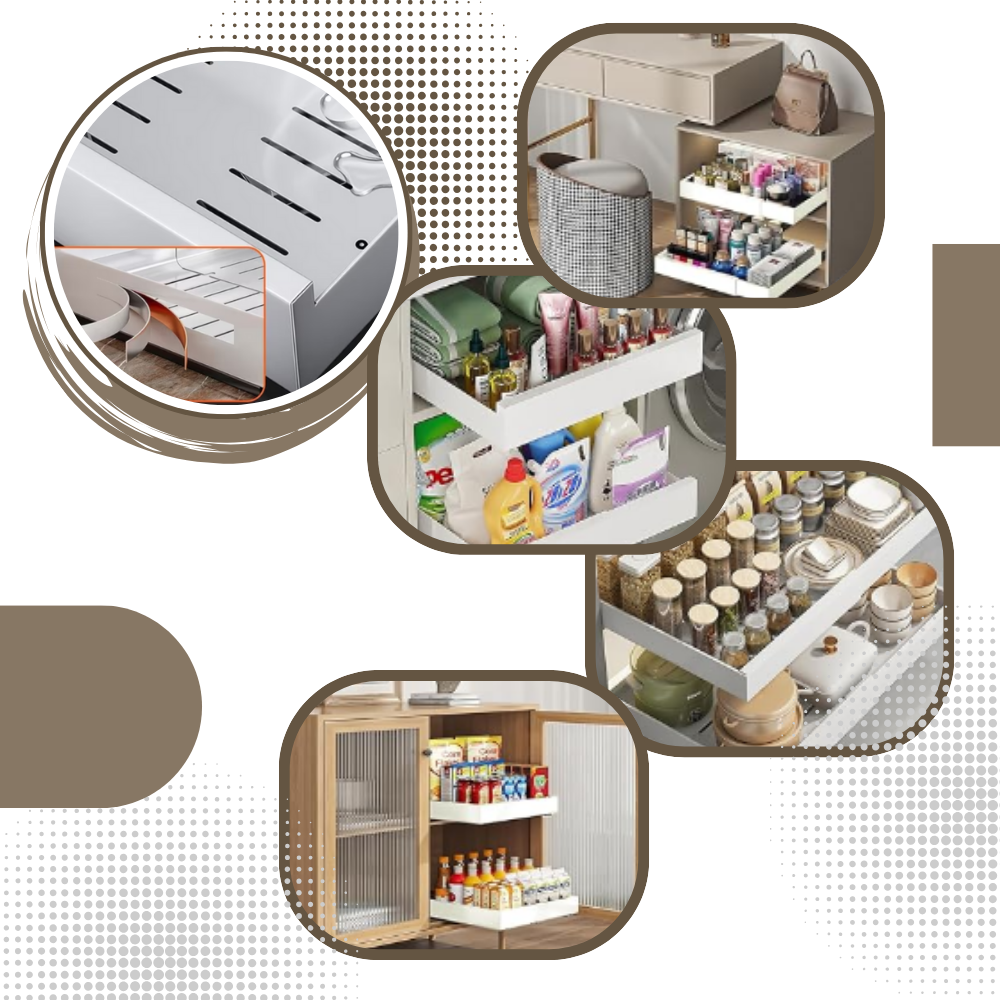 Space Saving Slide Out Cabinet Organizer
