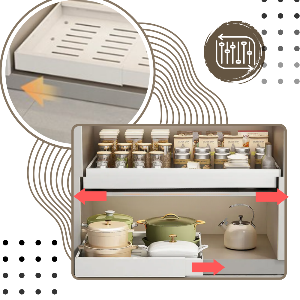 Space Saving Slide Out Cabinet Organizer