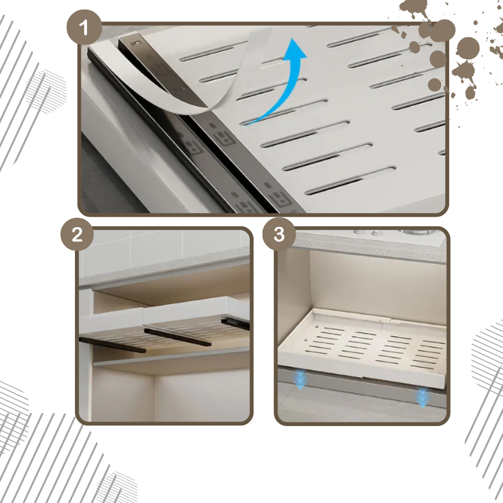 Space Saving Slide Out Cabinet Organizer