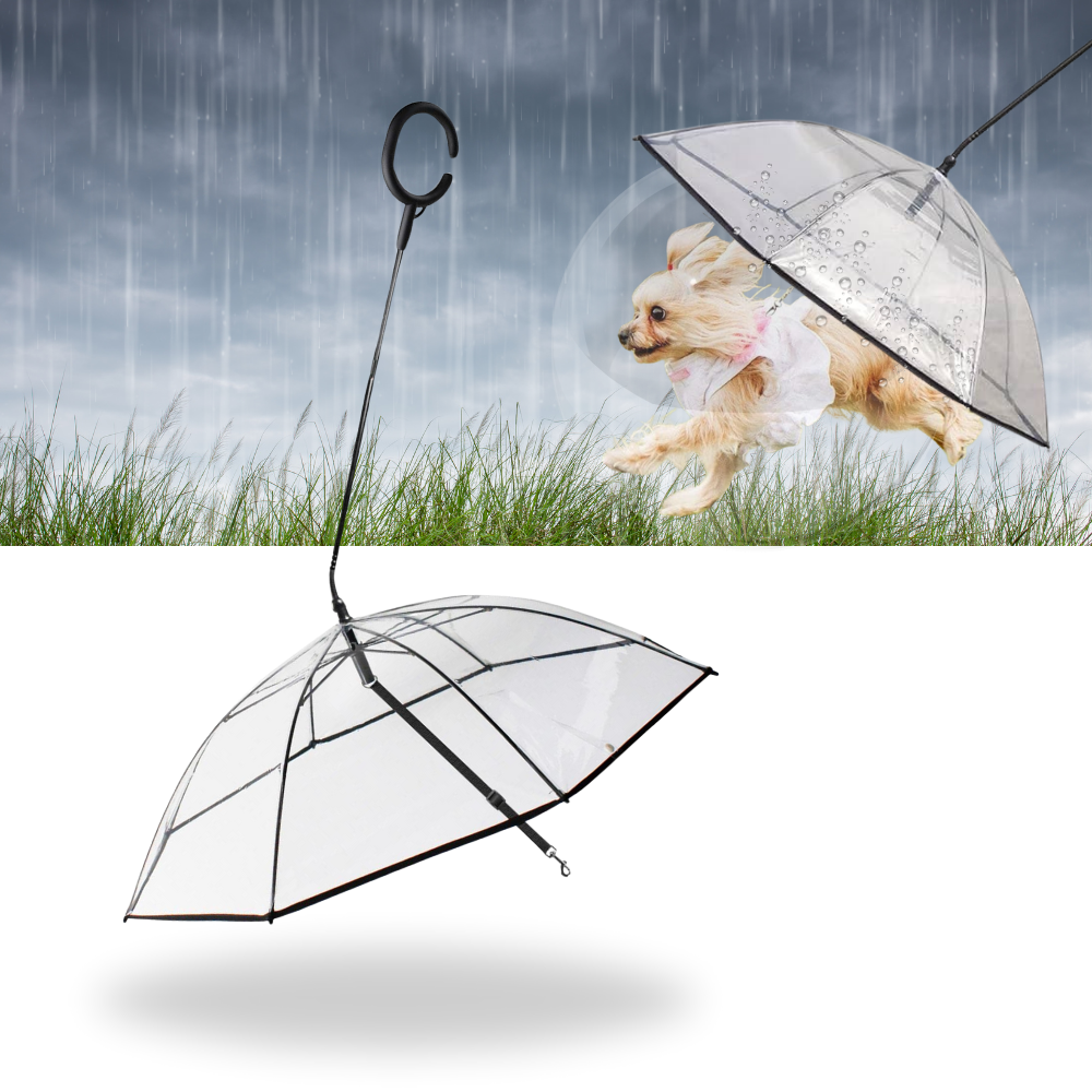 Transparent Dog Umbrella Leash