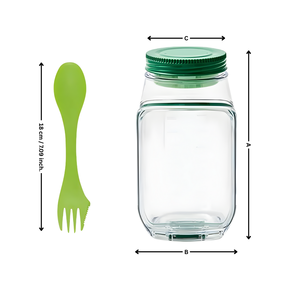Transparent Meal Prep Jar